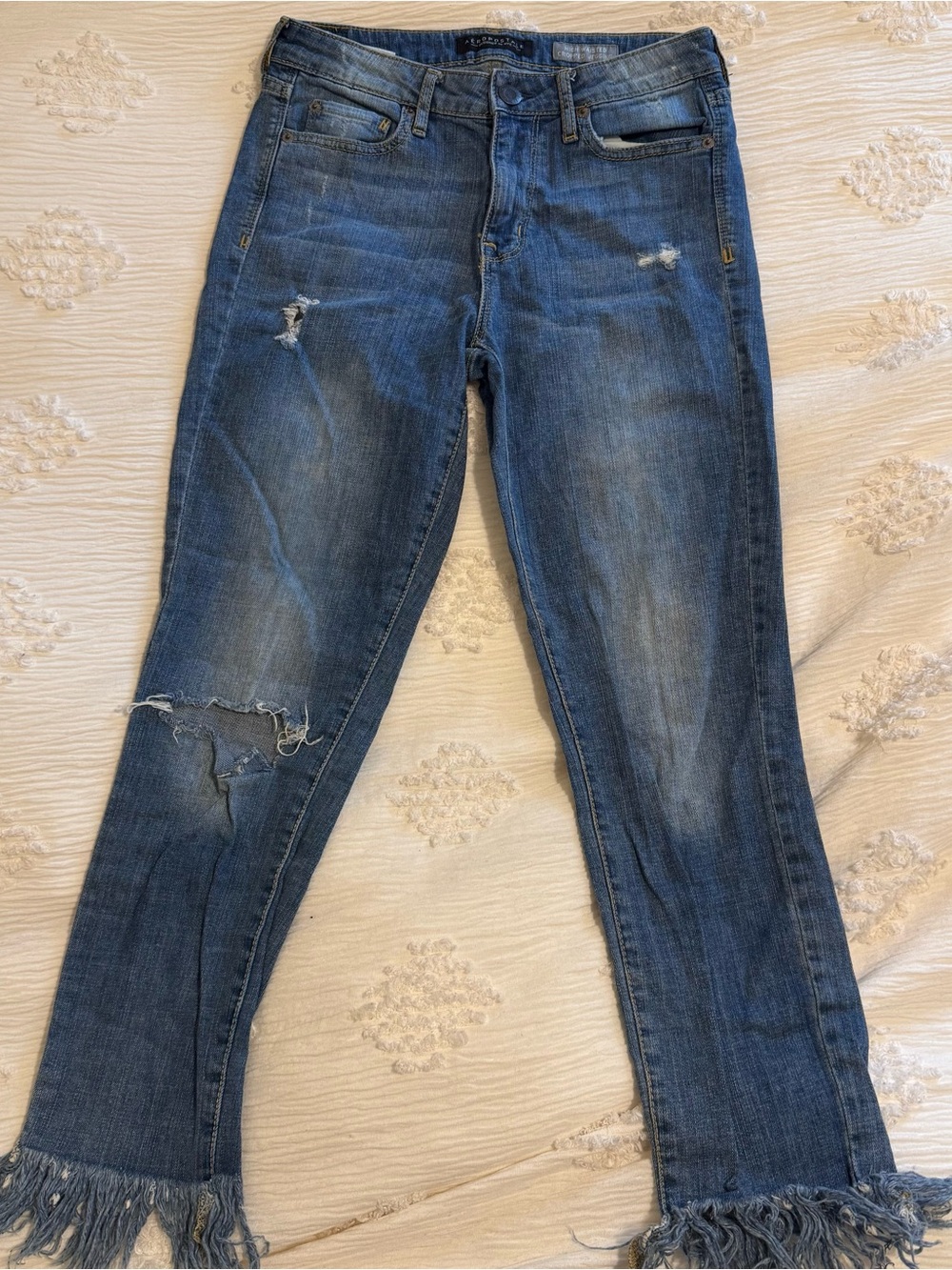 Aeropostale high waisted cropped jeggings, size 2